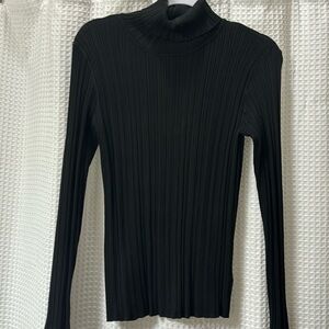 Thin knit turtleneck top